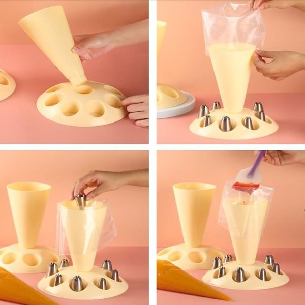 Piping Bags Rack Pastry Bags Holder Nozzle Decorating Tips Stand For Baking Accessories - Image 6