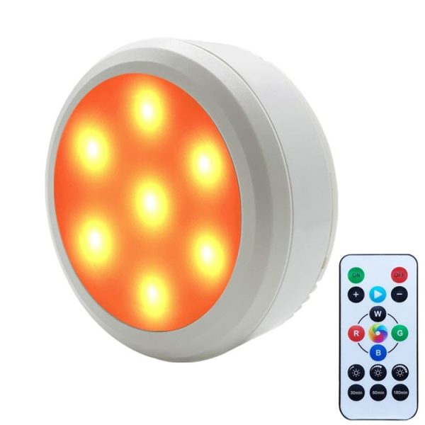 TL009-RGB Wireless Timer Dimming Night Lights Party RGB Atmosphere Lights with Remote Control (White)