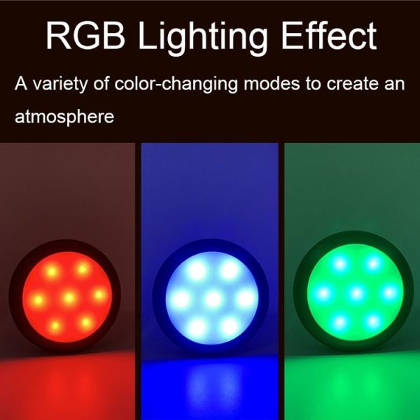 TL009-RGB Wireless Timer Dimming Night Lights Party RGB Atmosphere Lights with Remote Control (White) - Image 4