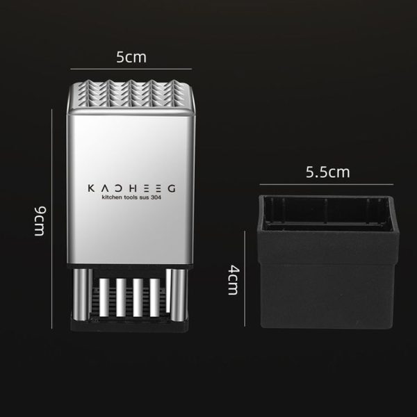 Kacheeg Stainless Steel Steak Tenderizer Double-sided Meat Looper, Style: Without Handle - Image 2