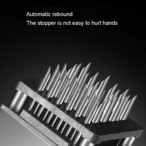Kacheeg Stainless Steel Steak Tenderizer Double-sided Meat Looper, Style: Without Handle - Image 3