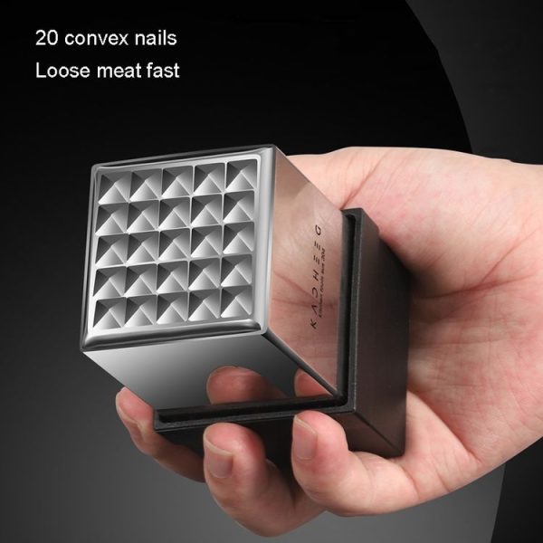 Kacheeg Stainless Steel Steak Tenderizer Double-sided Meat Looper, Style: Without Handle - Image 4