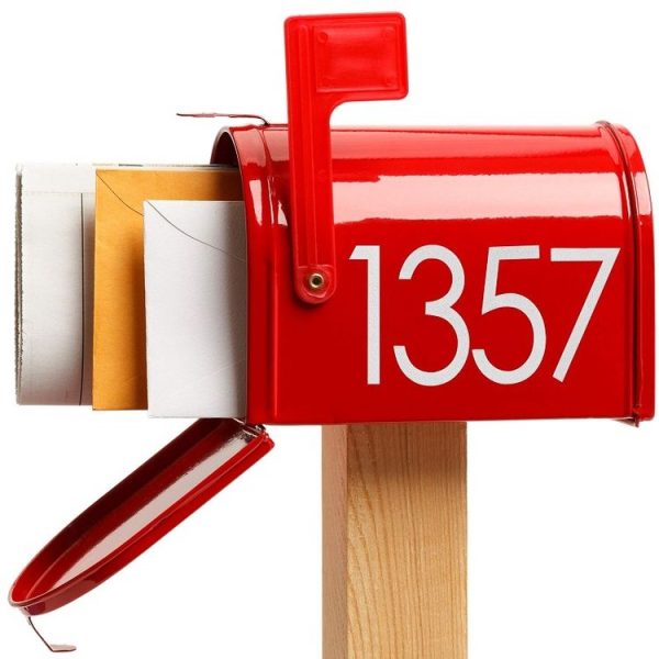 Night Reflective Mailbox Digital Number Waterproof Sticker, Size: 4 inches (White) - Image 5