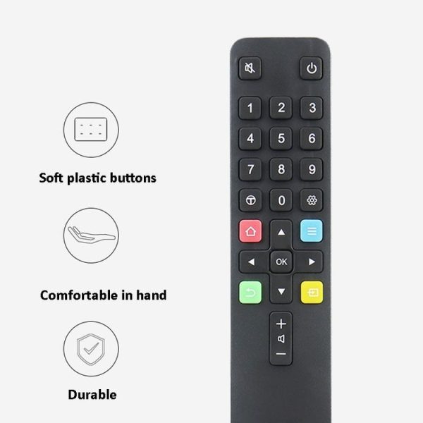 TCL TV Remote Control ARC801L RC801LDCI1 49p3 55p3, Etc. (Black) - Image 4