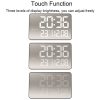 670 Mirror LED Multifunctional Temperature Alarm Clock Bedside Touch Digital Clock (Black Green Light) - Image 3