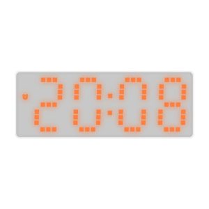 8017 LED Screen Voice Control Digital Alarm Clock Desktop Multifunctional Temperature Clock (Orange)