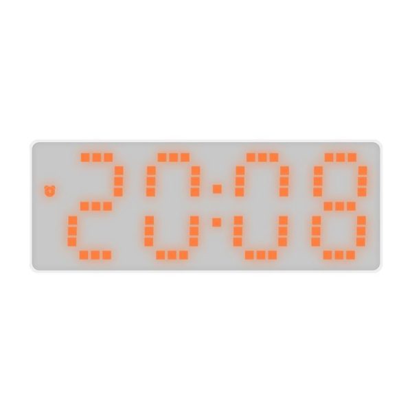 8017 LED Screen Voice Control Digital Alarm Clock Desktop Multifunctional Temperature Clock (Orange)