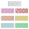 8017 LED Screen Voice Control Digital Alarm Clock Desktop Multifunctional Temperature Clock (Orange) - Image 2