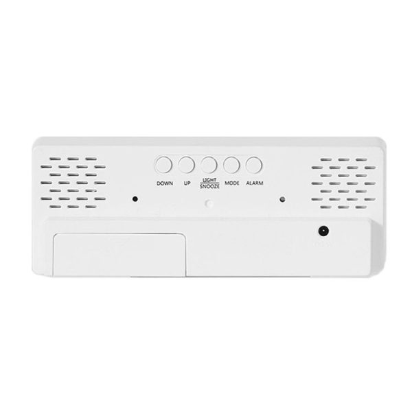 8017 LED Screen Voice Control Digital Alarm Clock Desktop Multifunctional Temperature Clock (Orange) - Image 4