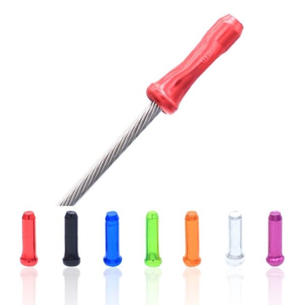 50pcs Mountain Road Bicycle Aluminum Alloy Brake Shifting Cable Core Cap (Random Color Delivery) - Image 2