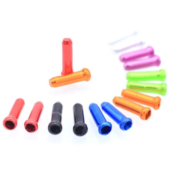 50pcs Mountain Road Bicycle Aluminum Alloy Brake Shifting Cable Core Cap (Random Color Delivery) - Image 3