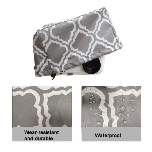Projector Dust Cover Ceiling Household Appliance Dust Cover With Drawstring 35 x 35 x 22cm (Gray) - Image 4