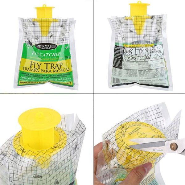 MYD-1 Built-in Bait Fly Bag Hanging Fly Trap Bag Outdoor Farms Catch Flies Tool - Image 5