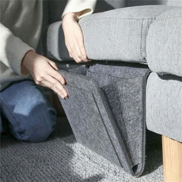 B05006 Felt Storage Bag Bedside Hanging Bag Sofa Bed Side Debris Storage Bag (Khaki) - Image 10