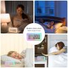 Color Changing LED Light Mirror Alarm Clock Built-in 8 Natural Music (White) - Image 7