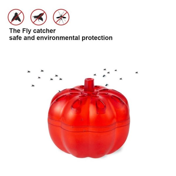 SK116 2pcs Small Pumpkin Fruit Fly Traps Fruit Flying Worm Catcher (Red) - Image 2
