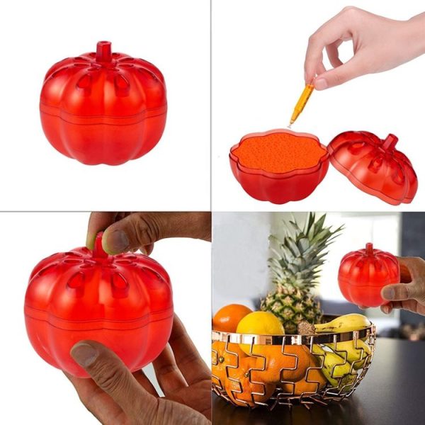 SK116 2pcs Small Pumpkin Fruit Fly Traps Fruit Flying Worm Catcher (Red) - Image 6