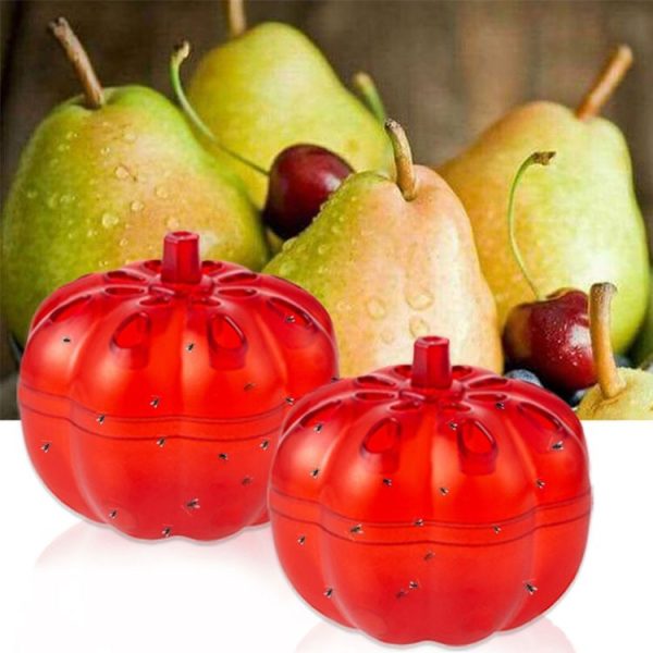 SK116 2pcs Small Pumpkin Fruit Fly Traps Fruit Flying Worm Catcher (Red) - Image 7