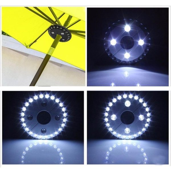 24+4 LEDs Umbrella Light Balcony Emergency Tent Light Camping Ligh for 2.5-3.5cm Pole (Black) - Image 8