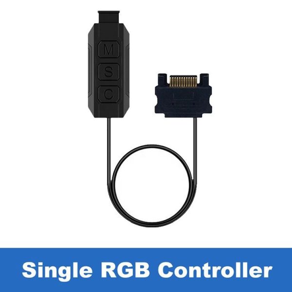 2pcs 5V ARGB 3-pin Light Mode Fan Speed Adjustment Color Controller SATA Power Supply - Image 3