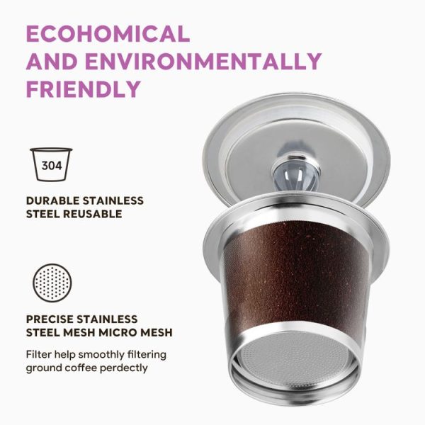 Keurig Coffee Maker Reusable Filter Cup Stainless Steel Single Hole K Cup - Image 3