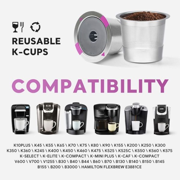 Keurig Coffee Maker Reusable Filter Cup Stainless Steel Single Hole K Cup - Image 5