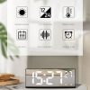 6631 LED Digital Display Multifunctional Electronic Clock Desktop Temperature Mirror Alarm Clock (Green Light) - Image 4