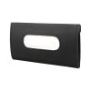 Car Sun Visor Tissue Holder Leather Hanging Storage Box (Black) - Image 2