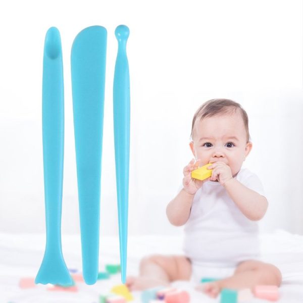5 Sets Plastic Sculpture Clay Pottery Tool Knife Set (3pcs / Set) - Image 2