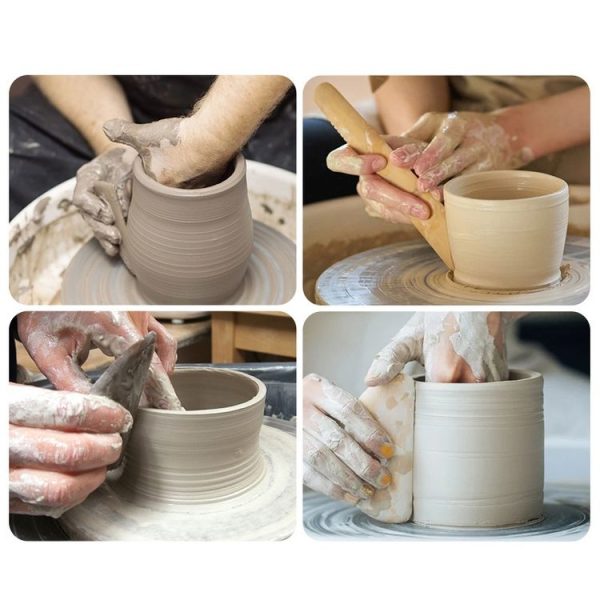 5pcs / set Wooden Skeleton Knife Pottery Scraper Handmade Tools - Image 5