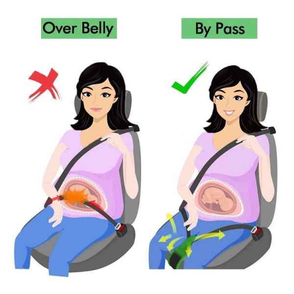 Pregnant Car Seat Belt Anti Stranglehold Belly Protection Fetal Regulator (White) - Image 5