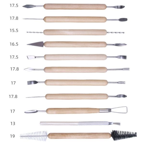 11pcs / set 11pcs / set Soft Clay DIY Wooden Knife Tools - Image 2
