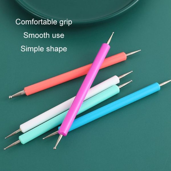 5pcs / set Pottery Tool Indentation Pen Manicure Point Drill Pen (Color) - Image 5