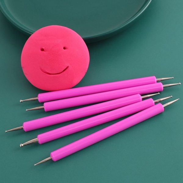 5pcs / set Pottery Tool Indentation Pen Manicure Point Drill Pen (Color) - Image 6