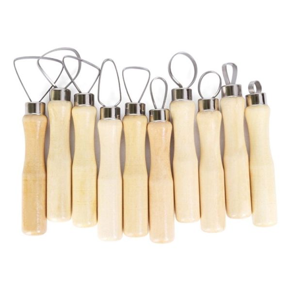 10pcs / set Art Pottery Clay Bulk Scraper Tools (Wood) - Image 2