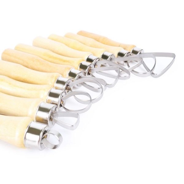 10pcs / set Art Pottery Clay Bulk Scraper Tools (Wood) - Image 4