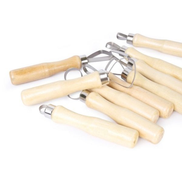 10pcs / set Art Pottery Clay Bulk Scraper Tools (Wood) - Image 5