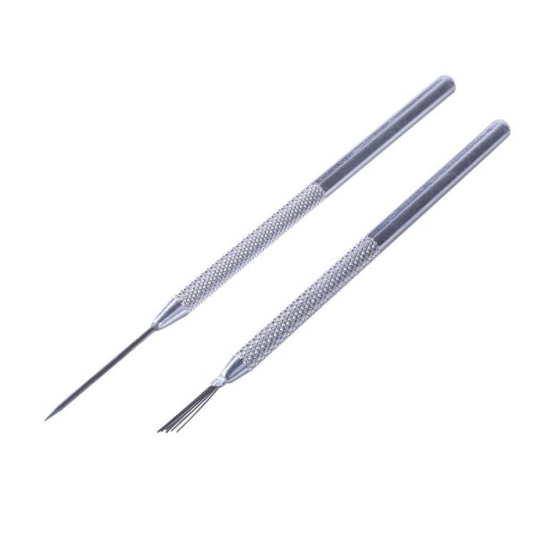 5pcs Ceramic Aluminum Rod Puncher DIY Clay Art Supplies (Texture Brush) - Image 2
