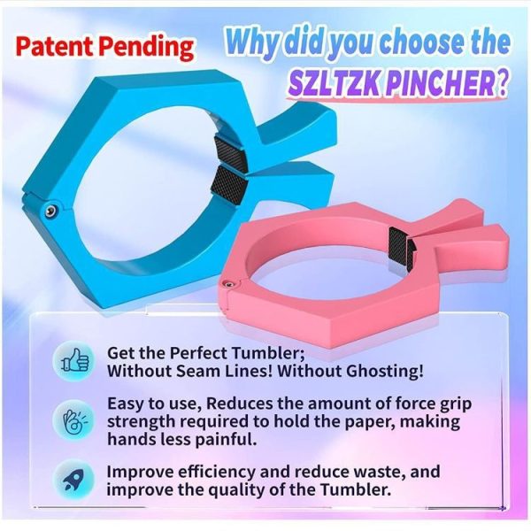 Pinch Tumblers Clamp Strong Hold Sublimation Tumblers Pinch Accessory (Blue) - Image 4