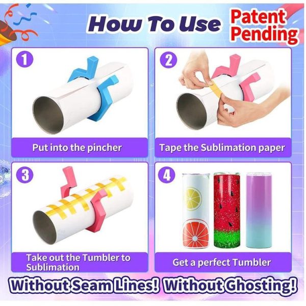 Pinch Tumblers Clamp Strong Hold Sublimation Tumblers Pinch Accessory (Blue) - Image 5