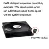 FANNER Ice Soul F10015 Desktop Computer Radiator PWM Intelligent Speed Regulation Ultra-thin Chassis Fan (Black) - Image 4