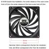FANNER Ice Soul F10015 Desktop Computer Radiator PWM Intelligent Speed Regulation Ultra-thin Chassis Fan (Black) - Image 6