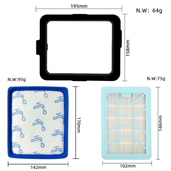Philips FC9732 FC9728 FC9735 Vacuum Cleaner Air Filter 1 Air Inlet +1 Air Outlet - Image 3