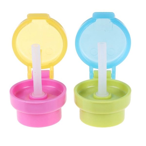 2pcs CJ07205 Baby Straw Lids Portable Drinking Straw Lids for Children (Green) - Image 2