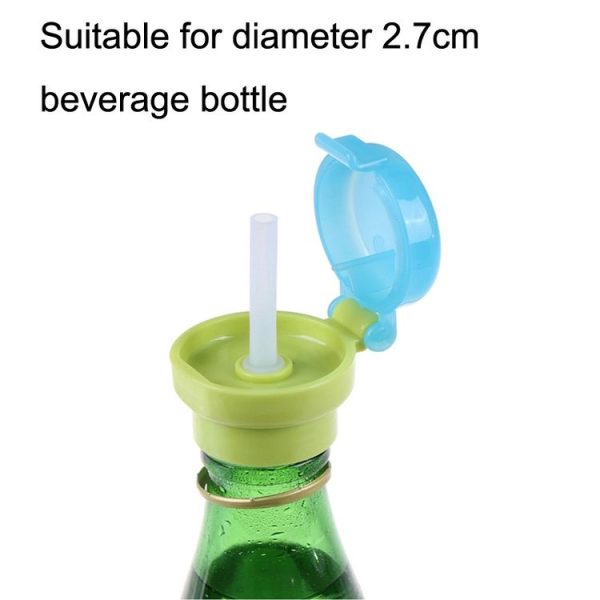 2pcs CJ07205 Baby Straw Lids Portable Drinking Straw Lids for Children (Green) - Image 3