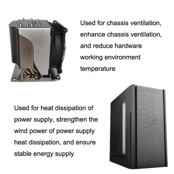 FANNER Ice Soul F8010 Ultra Thin 4pin PWM Intelligent Speed Adjustment Chassis Fan - Image 5