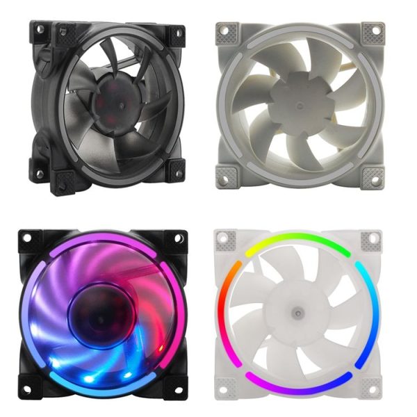 MF8025 Magnetic Suspension FDB Dynamic Pressure Bearing 4pin PWM Chassis Fan, Style: Non-luminous (White) - Image 2