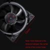 MF8025 Magnetic Suspension FDB Dynamic Pressure Bearing 4pin PWM Chassis Fan, Style: Non-luminous (White) - Image 4