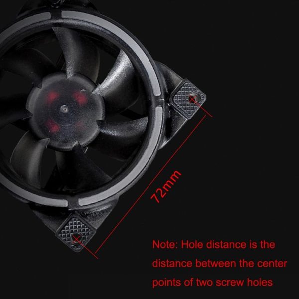 MF8025 Magnetic Suspension FDB Dynamic Pressure Bearing 4pin PWM Chassis Fan, Style: Non-luminous (White) - Image 4