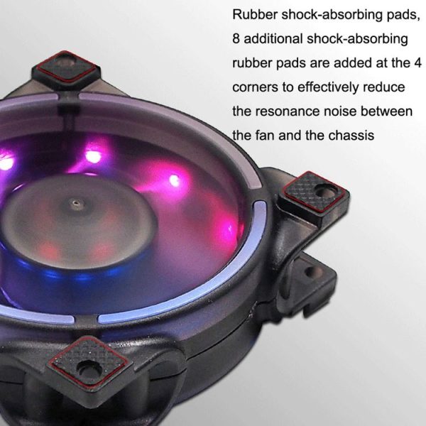 MF8025 Magnetic Suspension FDB Dynamic Pressure Bearing 4pin PWM Chassis Fan, Style: Non-luminous (White) - Image 5